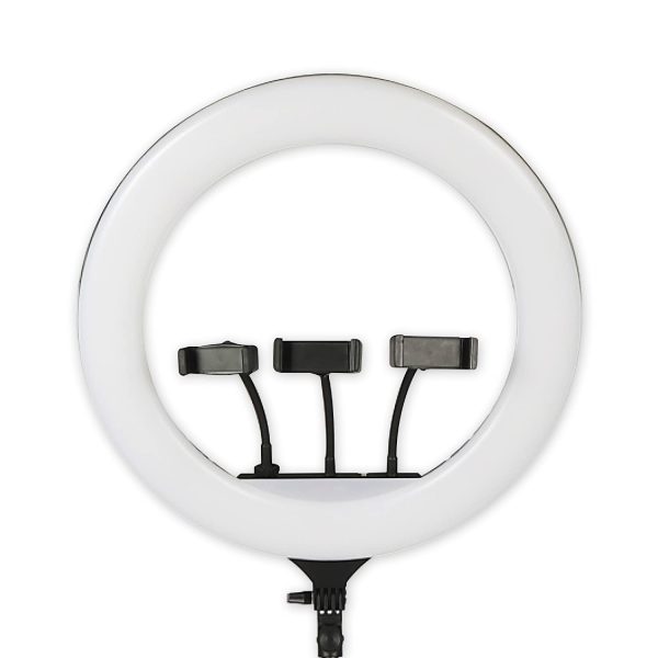 Professional 46 CM (18 inch) Big LED Ring Light with 2 Color Modes Dimmable Lighting | For YouTube | Photo-shoot | Video shoot | Live Stream | Makeup & Vlogging | Compatible with iPhone/ Android Phones & Cameras
